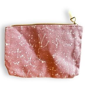 4/$25 Dusty Rose Crystal Small Cosmetic Bag